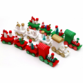 Decoración navideña, Mini trenes navideños de madera, Regalo navideño para niños